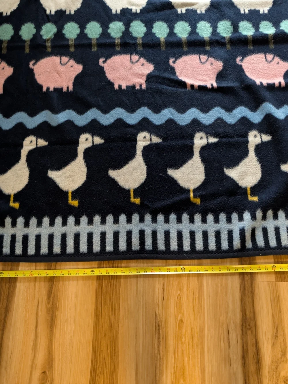 Vintage Crown Crafts Farm Animal Blanket